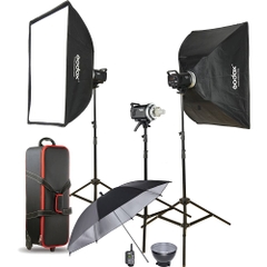 Bộ kit đèn flash godox MS300D-3 đèn