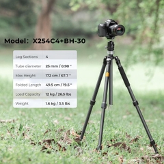 Chân máy ảnh  X254C4+BH-30 carbon fiber