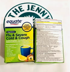 Trà giải cảm Vị chanh mật ong equate Flu Severe Cold Cough Tea - 6 Packets