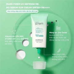 Kem Chống Nắng Make P:rem UV Defense Me No Sebum Sun Cream SPF50+ PA++++ 50ml (XANH LÁ)
