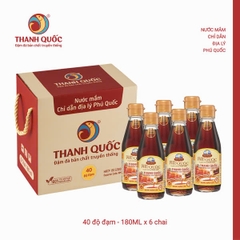 Nước mắm PQ Thanh Quốc - 40 Độ đạm - Hộp 6 Chai 180ml