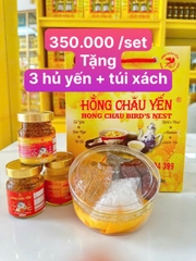 Set Combo Yến 350.000 - Tặng 3 Hủ: 1 Ăn Kiêng ISOMALT, 1 Yến Collagen, 1 Yến Kid + Túi Xách HCY Nhỏ + Tem HCY