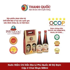 Nước mắm PQ Thanh Quốc - 40 Độ đạm - Hộp 2 Chai 500ml