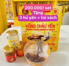 Set Combo Yến 200.000 - Tặng 3 Hủ: 1 Yến Ăn Kiêng ISOMALT, 1 Yến Sụn Vi Cá, 1 Yến Kid + Túi Xách HCY Nhỏ + Tem HCY