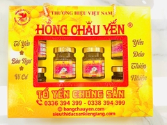15 Yến Mix Tứ vị: Yến - Đông trùng - Kỷ tử - Hạt chia - 15g Tổ Yến Tươi / 1 Hủ - Bộ hộp quà 6 Hủ 70ml