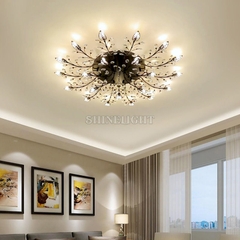 ĐÈN MÂM LED 15 CÁNH BLACK/GOLD