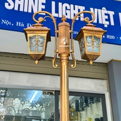 Cột đèn sân vườn tân cổ 2 bóng chùa SL-TEMPLE117/2-3