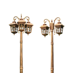 Cột đèn sân vườn tân cổ 2 bóng chùa SL-TEMPLE117/2-3