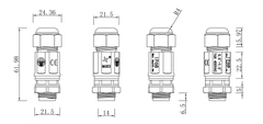 Đầu nối chống nước SL683-B