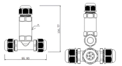 Đầu nối chống nước SL685-T