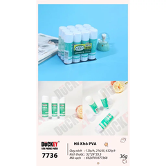 HỒ KHÔ PVA DUCKEY. SIÊU DÍNH, AN TOÀN. MÃ: 7736 (36g)
