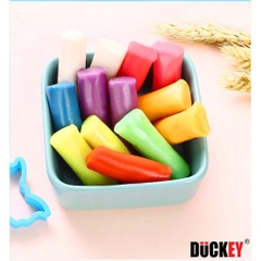 Đất nặn 8 màu DUCKEY. Đất nặn XJY-155 - Làm từ bột mì - An toàn cho người sử dụng.