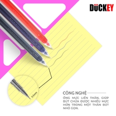 Bút Nước Gel DUCKEY DK-GP-120 0.5mm – Mực Lớn 800m, Ngòi Kim Siêu Trơn, Viết Mượt