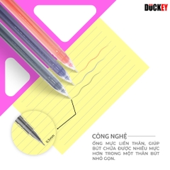 Bút Nước Gel DUCKEY DK-GP-120 0.5mm – Mực Lớn 800m, Ngòi Kim Siêu Trơn, Viết Mượt