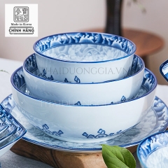 Bát, tô phở 19,5cm sứ hoa văn cao cấp Hàn Quốc Sambo MD-032