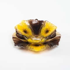 Bát thủy tinh màu vàng thả hoa, đựng hoa quả Walther-Glas: Miranda Sunflower