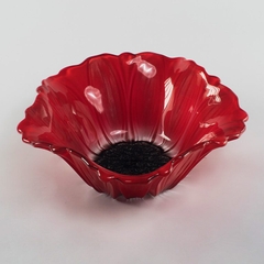 Bát thủy tinh màu đỏ thả hoa, đựng hoa quả Walther-Glas: Susanna Red Black