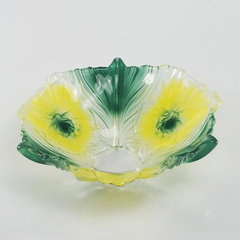 Bát thủy tinh màu xanh lá cây thả hoa, đựng hoa quả Walther-Glas: Miranda Jungle