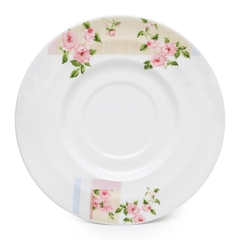 Bộ tách trà, cà phê Hồng Pháp 2 chiếc 220ml sứ xương Hàn Quốc Haengnam 5370