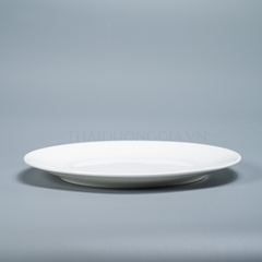 Đĩa tròn 21cm trắng sứ tro xương Hàn Quốc Hankook CDB-0001