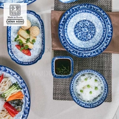 Đĩa chấm vuông 7,4cm sứ hoa văn cao cấp Hàn Quốc Sambo MD-085