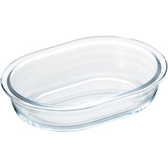 Khay thủy tinh vi sóng, lò nướng bầu dục bé 19 x 14 x 4cm sản xuất tại Pháp Aderia H-3610