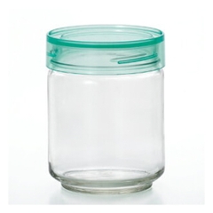 Lọ, hũ thủy tinh 0,5L, 0,75L, 1L xanh, nắp nhựa kháng khuẩn Nhật Bản Aderia