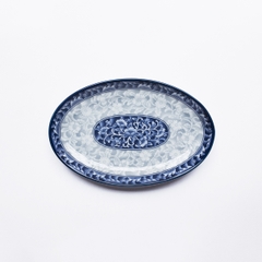 Đĩa bầu dục sứ hoa văn cao cấp Hàn Quốc Sambo