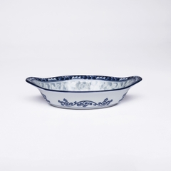 Đĩa bầu dục sâu lòng sứ hoa văn cao cấp Hàn Quốc Sambo