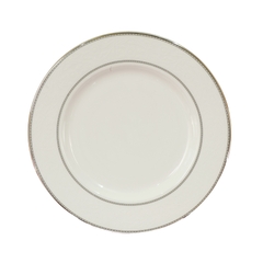 Đĩa nhỏ trắng sứ tro xương viền bạc Hàn Quốc Haengnam