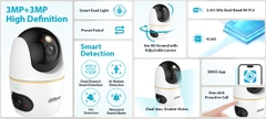 Camera DAHUA DH-H3D-3F (Quay quét wifi 2 mắt x 3MP)