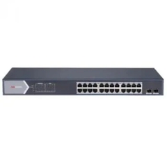 Switch PoE Hikvision DS-3E0520HP-E (16 PoE Gigabit, 2 uplink Gigabit, 2 SFP, 225W)