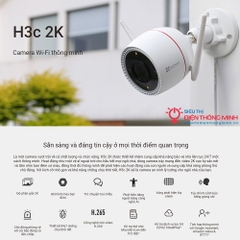 Camera EZVIZ H3c 2K (Wifi Thân 3MP, đêm có màu)