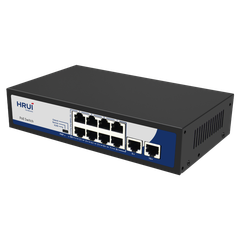 Switch PoE HRUI HR900-AF-82N (8 PoE + 2 uplink)