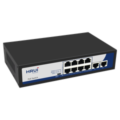 Switch PoE HRUI HR900-AF-82N (8 PoE + 2 uplink)
