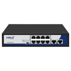 Switch PoE HRUI HR900-AF-82N (8 PoE + 2 uplink)