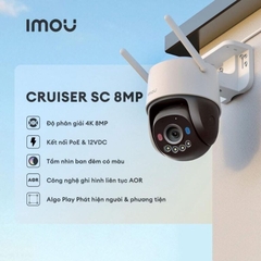 Camera IMOU IPC-K7FP-8V0N (Wifi, PoE quay quét 8MP, báo động)