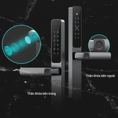 Khóa cửa điện tử EZVIZ DL06 Pro (APP, Vân tay 2 mặt, mật mã, thẻ từ, chìa cơ)