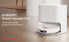 Robot hút bụi lau nhà Xiaomi Vacuum X20 (Tự động giặt rẻ lau, chính Hãng)