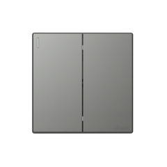 Bộ Công tắc đôi, 1 chiều mặt vuông màu xám (Grey) cao cấp Simon S6 581021-61