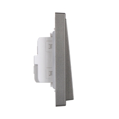 Module công tắc nhấn nhả, nút nhấn đôi màu Xám (Grey) Simon i7 701021F-61