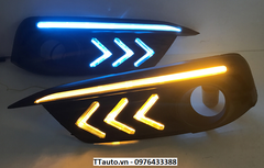 LED gầm trước kiểu máy bay có viền mí cho Civic 2016-2018