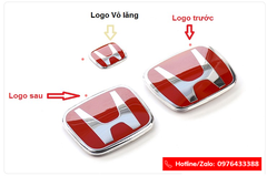 Bộ logo chữ trắng nền đỏ cho Honda City