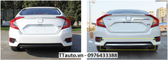 Một số mẫu nẹp đầu xe, đuôi xe Civic 2016-2020