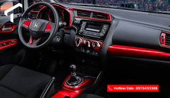 Ốp nội thất và ốp cần số màu đỏ Honda Jazz