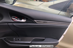 Bộ 6 chi tiết sợi carbon cho Civic 2016-2020
