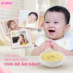 KHI NÀO NÊN BẮT ĐẦU CHO BÉ ĂN DẶM? KHI NÀO NÊN BẮT ĐẦU CHO BÉ ĂN DẶM?
