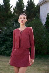 MIEN STORE SET VÁY MÙA ĐÔNG DÁNG NGẮN VÀ ÁO KHOÁC DỰ TIỆC KEELIN