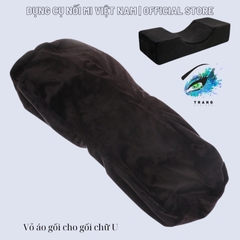 Vỏ Áo Gối Thay Thế Cho Gối Chữ U ( nối mi, spa,…)màu đen
