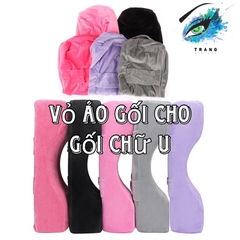 Vỏ Áo Gối Thay Thế Cho Gối Chữ U ( nối mi, spa,…)màu đen
